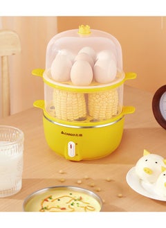 CHIGO CHIGO Multi-Function Egg Cooker – Dual Layer, Automatic Shutoff, Visible Shell, Surround Steam, Rapid Heating, Anti-Dry Burn Protection, Easy to Clean – Yellow  - Image 1