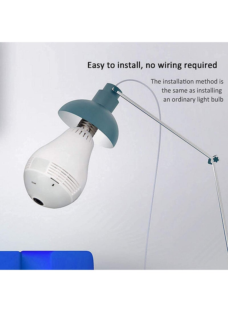 TECHNOVIEW TECHNOVIEW Spy Bulb Camera 1080p WiFi Security CameraHD Video Audio Recording 360 Degrees Panoramic View for Home Office Motion DetectionLight Vision Bulb Camera  - Image 2