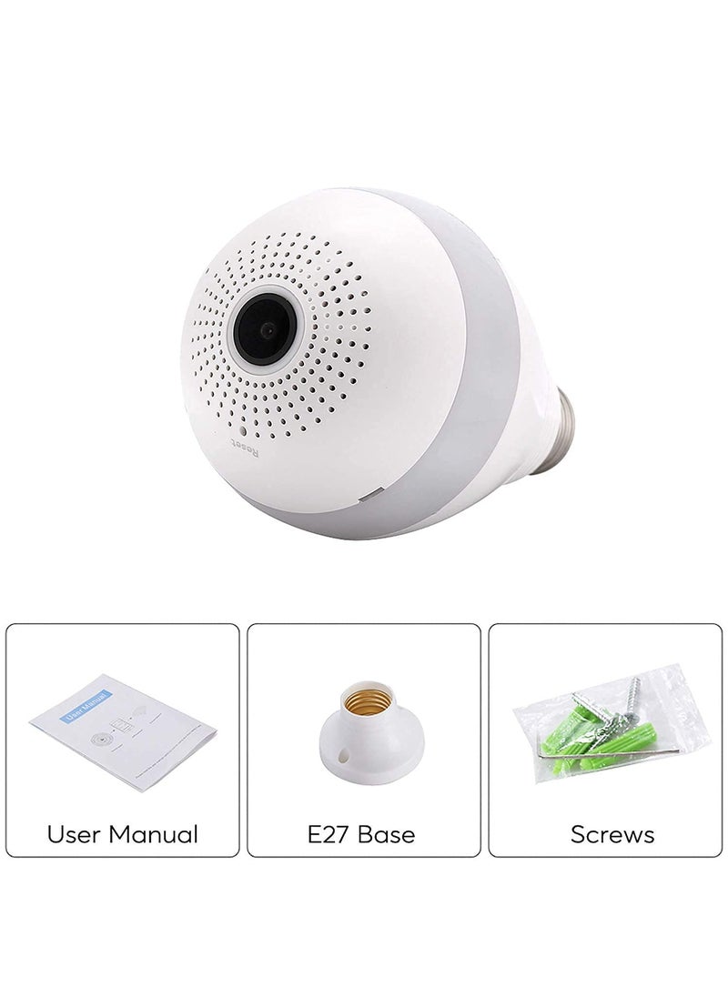 TECHNOVIEW TECHNOVIEW Spy Bulb Camera 1080p WiFi Security CameraHD Video Audio Recording 360 Degrees Panoramic View for Home Office Motion DetectionLight Vision Bulb Camera  - Image 4