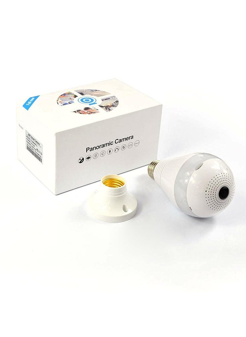 TECHNOVIEW TECHNOVIEW Spy Bulb Camera 1080p WiFi Security CameraHD Video Audio Recording 360 Degrees Panoramic View for Home Office Motion DetectionLight Vision Bulb Camera  - Image 1