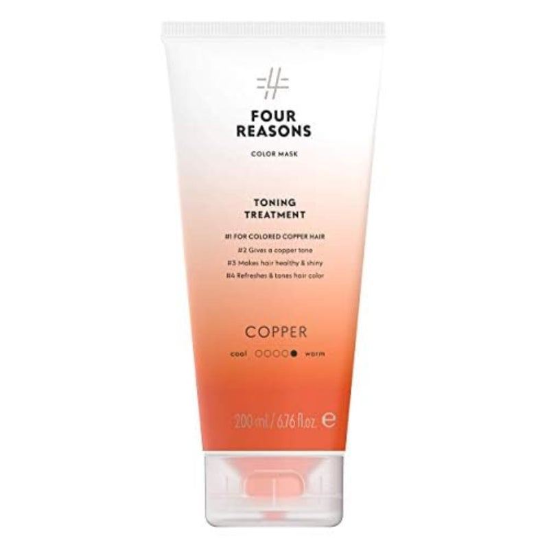 Four Reasons Color Mask  Copper  27 Colors Toning Treatment Color Depositing Conditioner Tone  Enhance ColorTreated Hair  Semi Permanent Hair Dye Vegan and CrueltyFree 676 fl oz