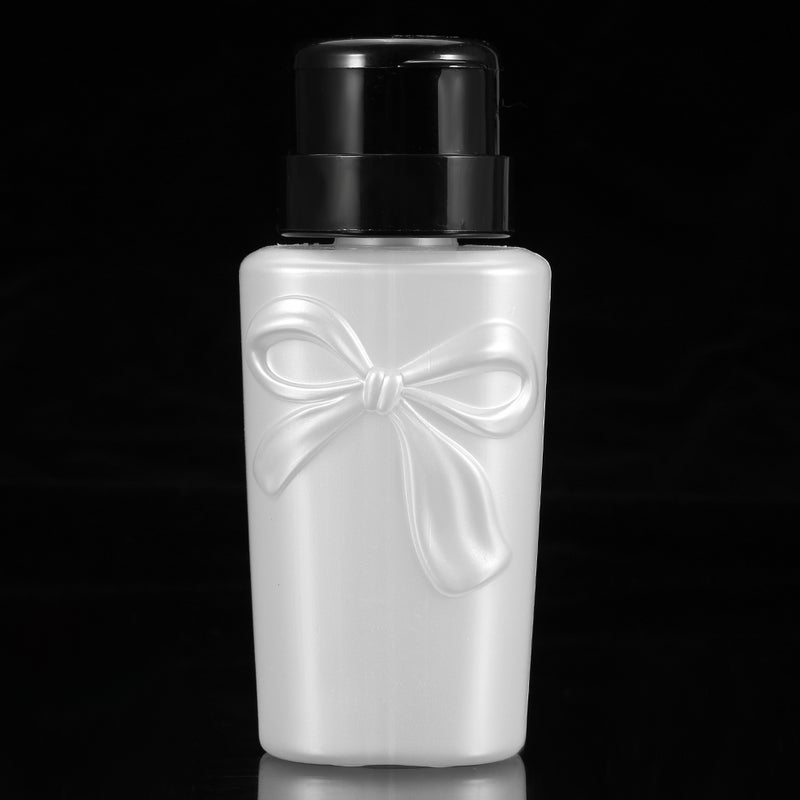 230ML Plastic Nail Art Pump Dispenser Polish Remover Empty Bottle Container(White) - Image 2