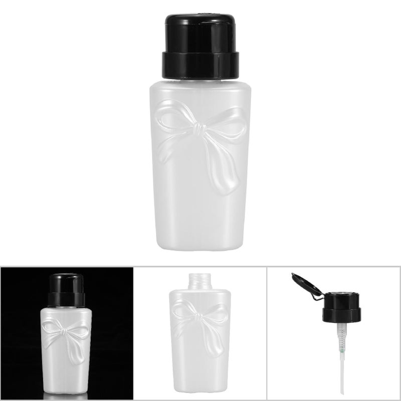 230ML Plastic Nail Art Pump Dispenser Polish Remover Empty Bottle Container(White) - Image 5
