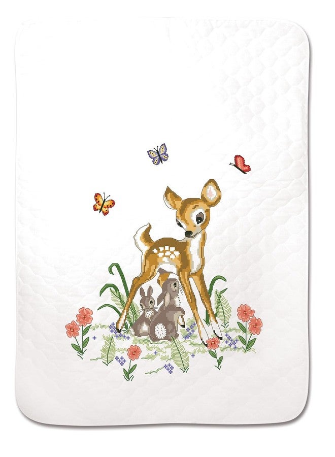 Tobin Janlynn Stamped Quilt Cross Kit 34"X43" Baby Deer-Stitched in Floss, Multicolor - Image 1