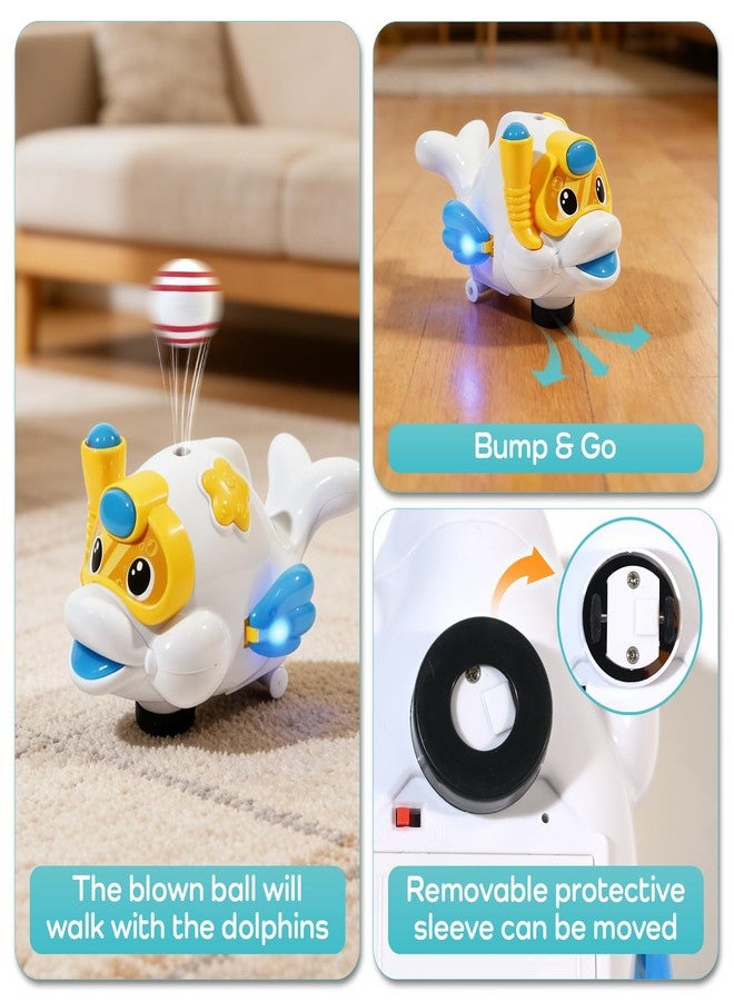 lonfypeng Baby Fish Musical Crawling Toy with Lights, Sounds, Blowing Ball, Infant Sensory Toys, Birthday Gifts for Kids Boy Girl 3 4 5 6 7 8 Years - Image 4