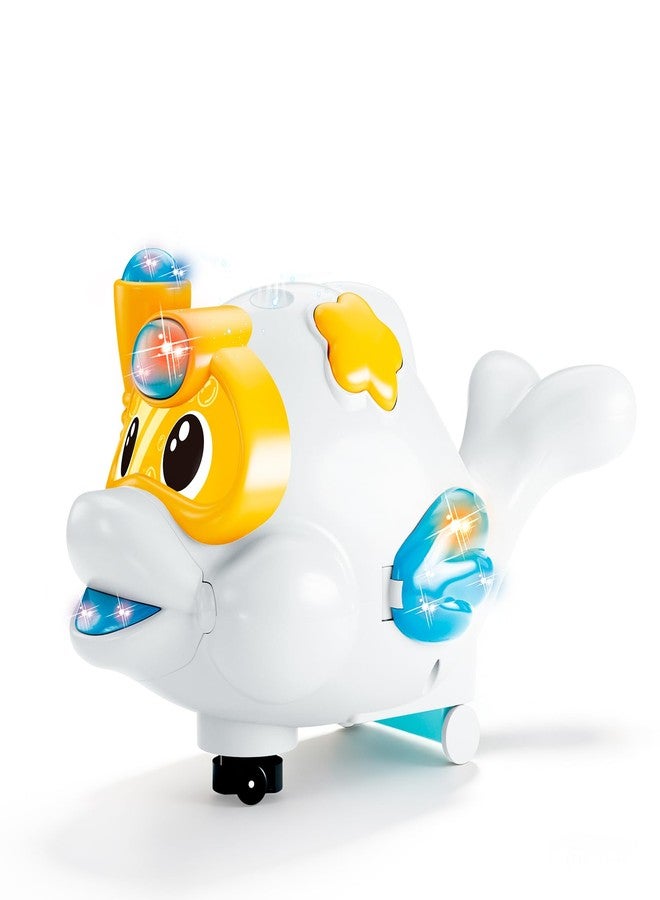lonfypeng Baby Fish Musical Crawling Toy with Lights, Sounds, Blowing Ball, Infant Sensory Toys, Birthday Gifts for Kids Boy Girl 3 4 5 6 7 8 Years - Image 1