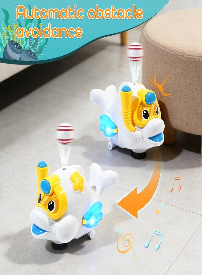 lonfypeng Baby Fish Musical Crawling Toy with Lights, Sounds, Blowing Ball, Infant Sensory Toys, Birthday Gifts for Kids Boy Girl 3 4 5 6 7 8 Years - Image 2