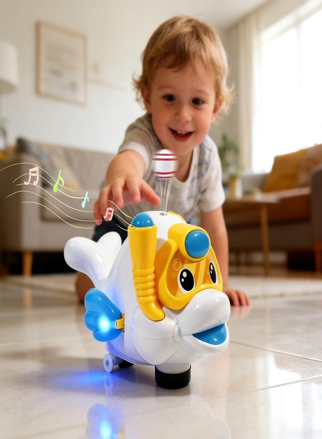 lonfypeng Baby Fish Musical Crawling Toy with Lights, Sounds, Blowing Ball, Infant Sensory Toys, Birthday Gifts for Kids Boy Girl 3 4 5 6 7 8 Years - Image 3