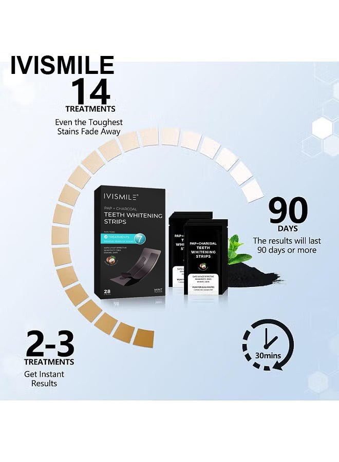 إيفيسميل شرائط تبييض الأسنان ، 28 شريطا فرديا لتبييض الأسنان الحساسة ، مجموعات تبييض الأسنان الآمنة الاحترافية ، شريط تنظيف الأسنان لإزالة شريط الأسنان المصفرار بسرعة - Image 5