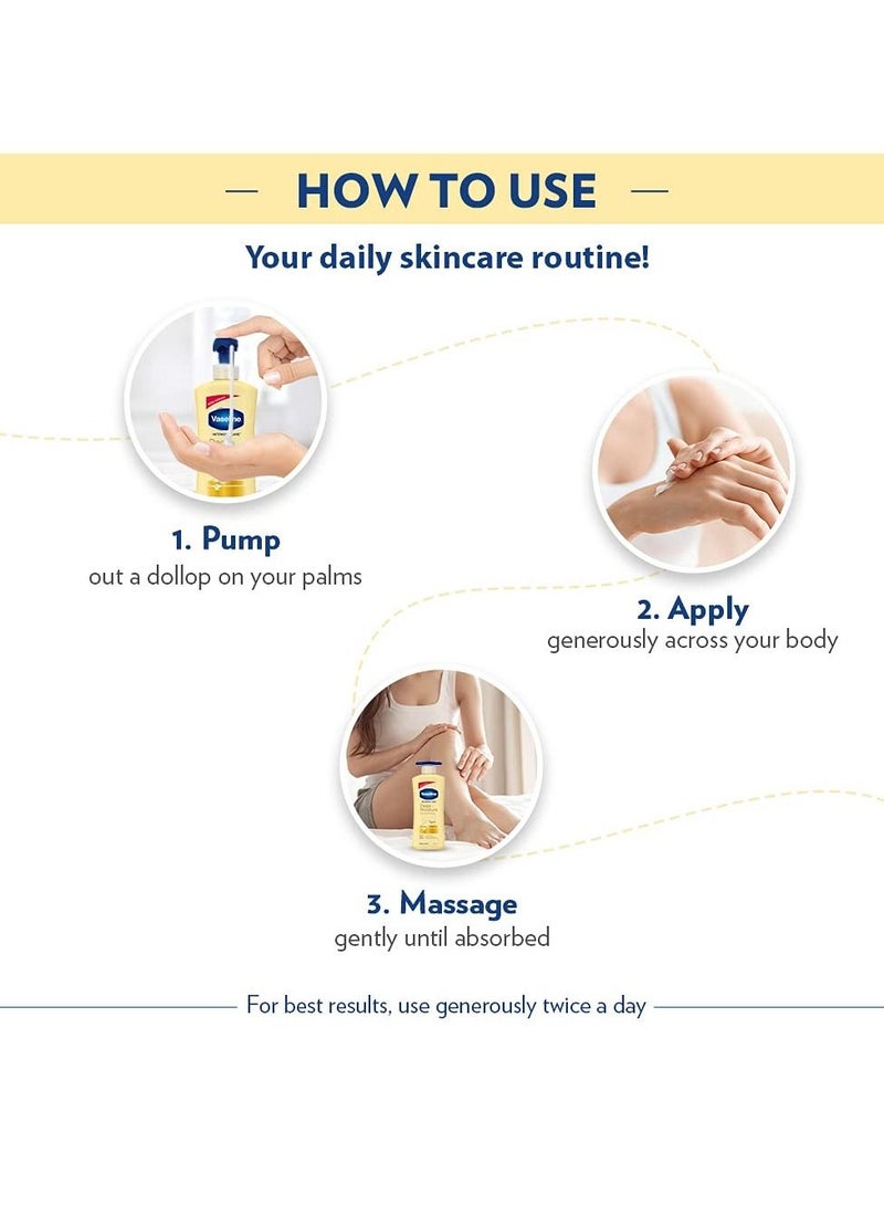 Vaseline Intensive Care Deep Moisture Nourishing Body Lotion 400ml Daily Moisturizer for Dry Skin Gives Non Greasy Glowing Skin For Men & Women - Image 5