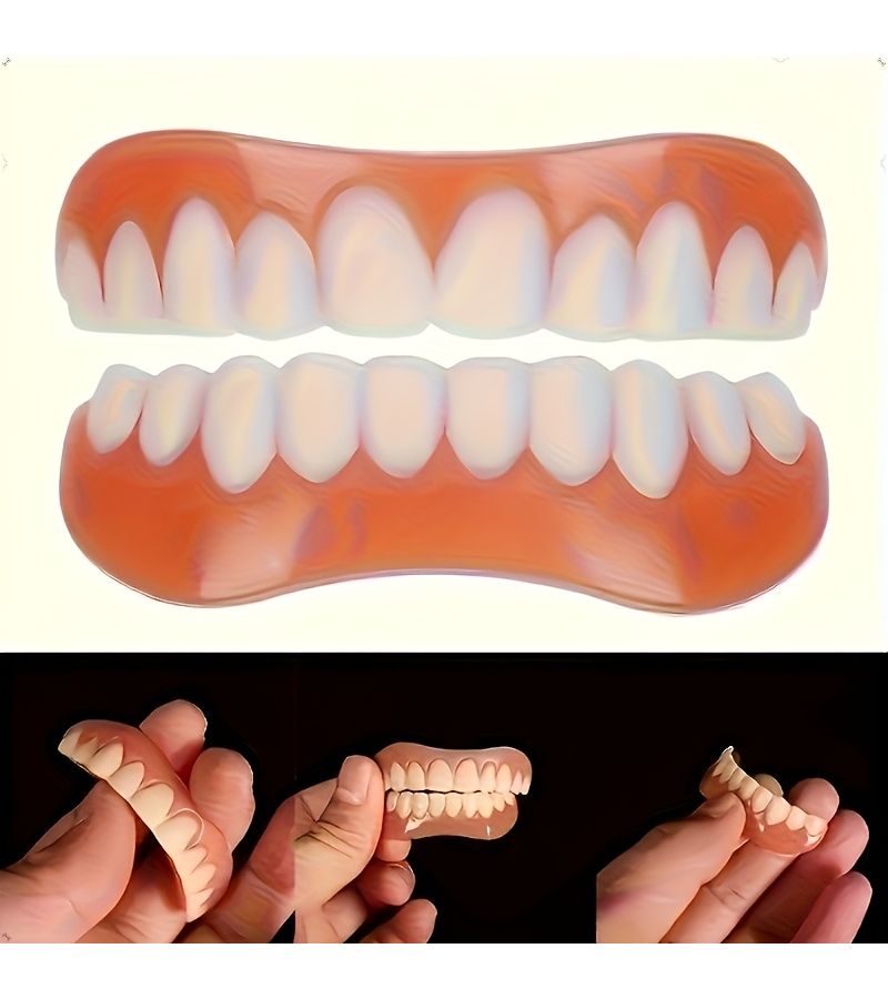 5 Pcs Set Ergonomic Decorative Veneers For Upper And Lower Teeth Comfortable Low Allergy Fit Unisex Smile Gift - Image 4