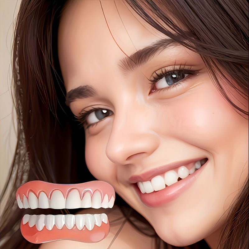 5 Pcs Set Ergonomic Decorative Veneers For Upper And Lower Teeth Comfortable Low Allergy Fit Unisex Smile Gift - Image 5