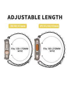 BORTONY Alpine Loop Strap Compatible with Apple Watch Ultra Strap 49mm Size 45mm 44mm 42mm Sports Nylon Adjustable Replacement Band with Titanium G-Hook for iWatch Series 8 7 6 5 SE  - Image 2