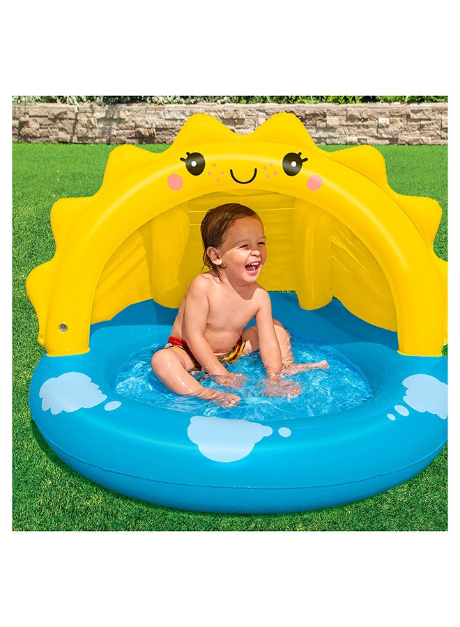 Bestway, Sunny Days Shaded Kiddie Pool for Toddlers, Inflatable Baby Pool with Built-in Sunshade Canopy, Soft Cushioned Base, Safe Splash Play for Kids, Repair Patch Included, 1.01mx97cmx71cm - Image 4