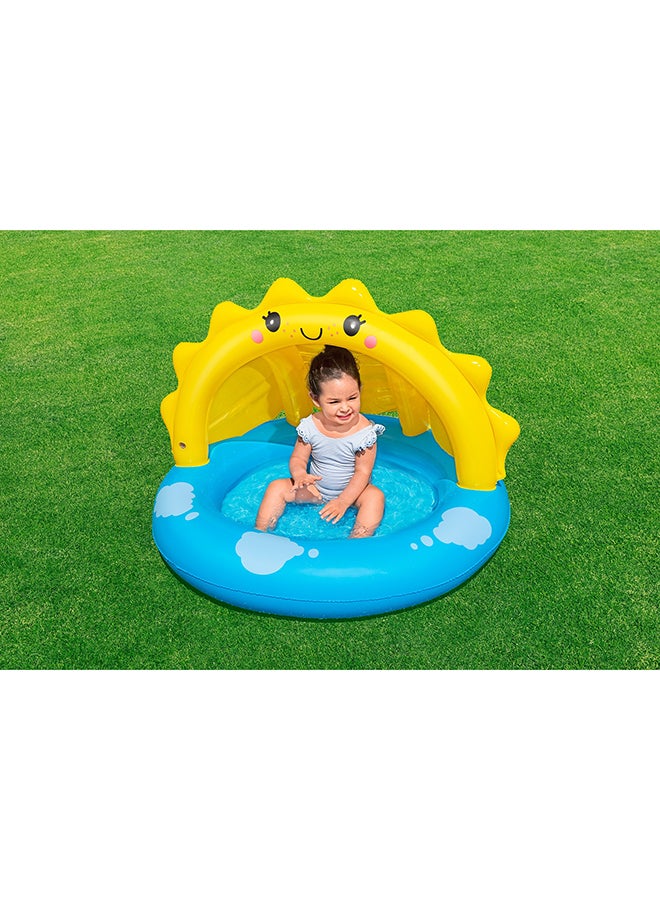 Bestway, Sunny Days Shaded Kiddie Pool for Toddlers, Inflatable Baby Pool with Built-in Sunshade Canopy, Soft Cushioned Base, Safe Splash Play for Kids, Repair Patch Included, 1.01mx97cmx71cm - Image 3