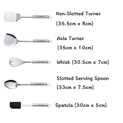 Maphyton Cooking Utensil Set, 11 PCS Stainless Steel Kitchen Utensil Set, Nonstick Kitchen Gadgets Cookware Set with Spatula - Image 3