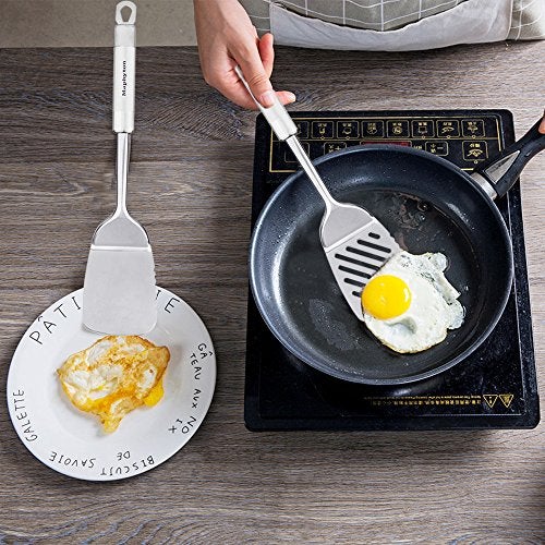 Maphyton Cooking Utensil Set, 11 PCS Stainless Steel Kitchen Utensil Set, Nonstick Kitchen Gadgets Cookware Set with Spatula - Image 4