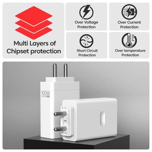 StuffHoods Oneeplus Supervooc 100W Power Adapter-Ultra Fast Charger for Oneeplus, Fast Charger with USB to C Dash SUPERVOOC Cable for Oneeplus 12/12r/11/11R/10/10R/9/9R/Nord 4/ Ce4 / Ce3/ Ce4 Lite Other Devices - Image 5