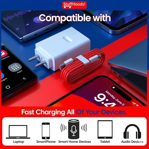 StuffHoods Oneeplus Supervooc 100W Power Adapter-Ultra Fast Charger for Oneeplus, Fast Charger with USB to C Dash SUPERVOOC Cable for Oneeplus 12/12r/11/11R/10/10R/9/9R/Nord 4/ Ce4 / Ce3/ Ce4 Lite Other Devices - Image 4