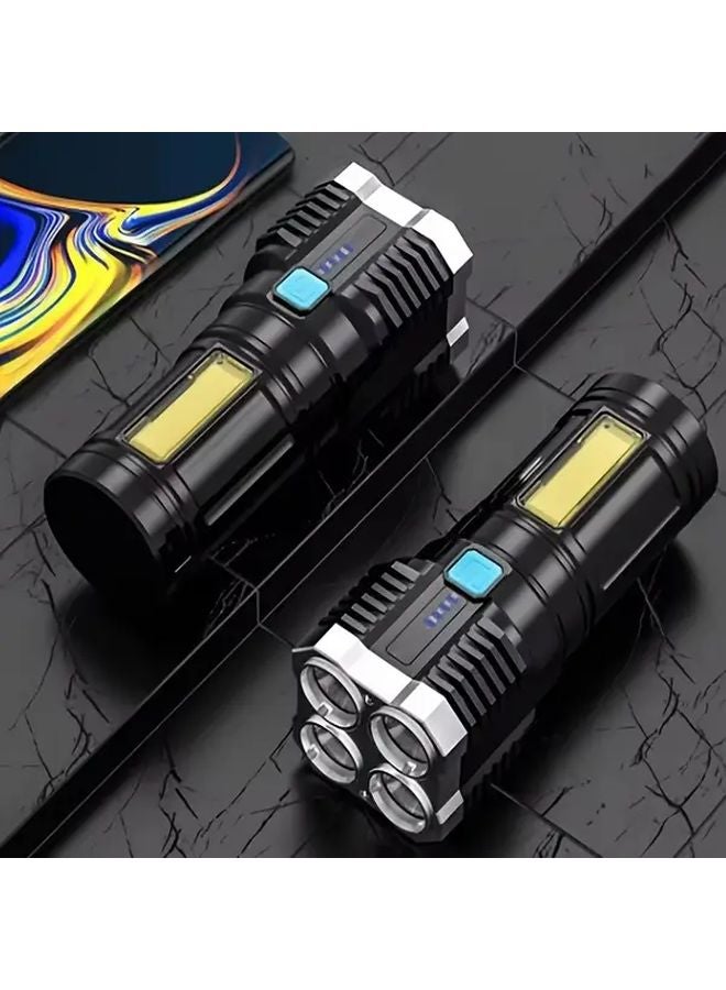 High Brightness Handheld Flashlight Black Easy To Use Improve Night Safety - Image 2