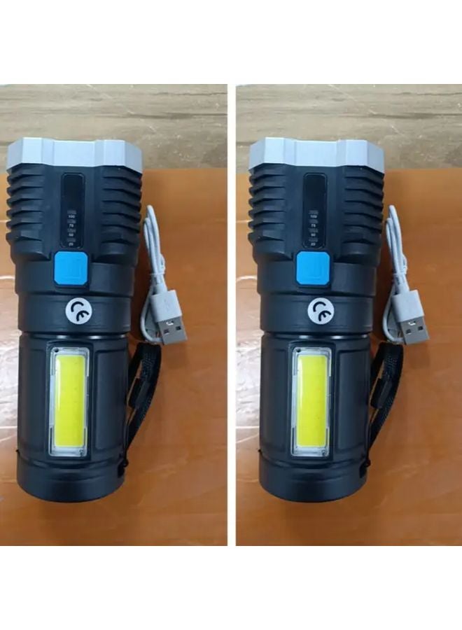 High Brightness Handheld Flashlight Black Easy To Use Improve Night Safety - Image 1