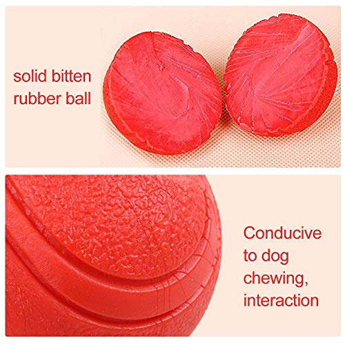GaesQae Hard Rubber Balls for Dogs,Dog's Solid Rubber Bouncy Ball Bite Resistant and Indestructible Dog Training Ball,Dog Balls for Aggressive Chewers - Image 2
