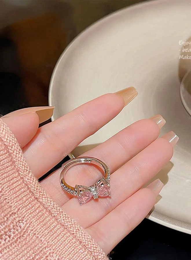 Take Two  Silver Embellished Butterfly Ring for Women | Best Price UAE