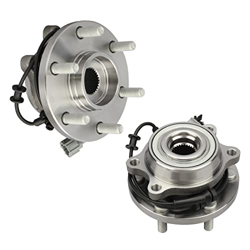 IRONTEK 515065x2 Front Wheel Bearing and Hub Assembly w/ABS Fits 2005-2015 for Nissan Frontier/Xterra, 2005-2012 Pathfinder, 2009-2012 for Suzuki Equator 4WD 4X4 6 Lugs w/ABS - Image 1