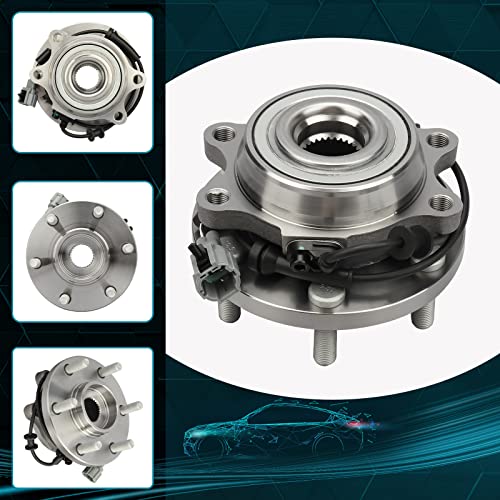 IRONTEK 515065x2 Front Wheel Bearing and Hub Assembly w/ABS Fits 2005-2015 for Nissan Frontier/Xterra, 2005-2012 Pathfinder, 2009-2012 for Suzuki Equator 4WD 4X4 6 Lugs w/ABS - Image 3