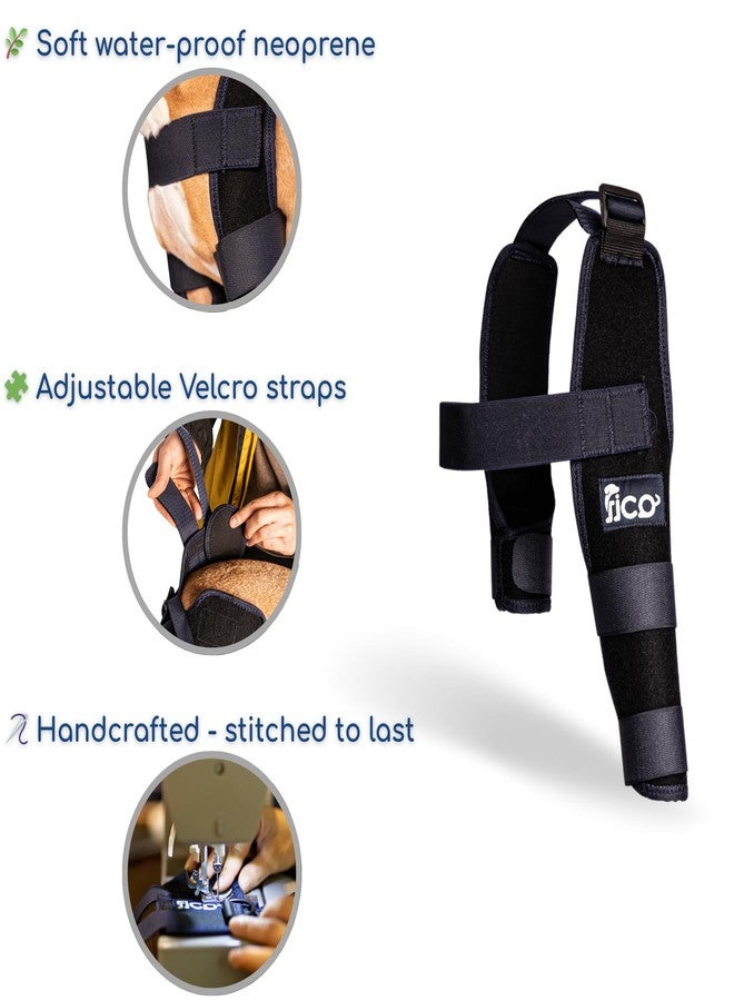 Fico Dog Elbow Brace (Double Legged) - Adjustable Front Leg Support for Elbow Dysplasia, Arthritis & Pain Relief - Includes Removable Splints - Vet Approved, Lightweight - 4 Sizes (XS-L) (X Small) - Image 5