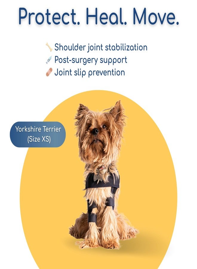 Fico Dog Elbow Brace (Double Legged) - Adjustable Front Leg Support for Elbow Dysplasia, Arthritis & Pain Relief - Includes Removable Splints - Vet Approved, Lightweight - 4 Sizes (XS-L) (X Small) - Image 4