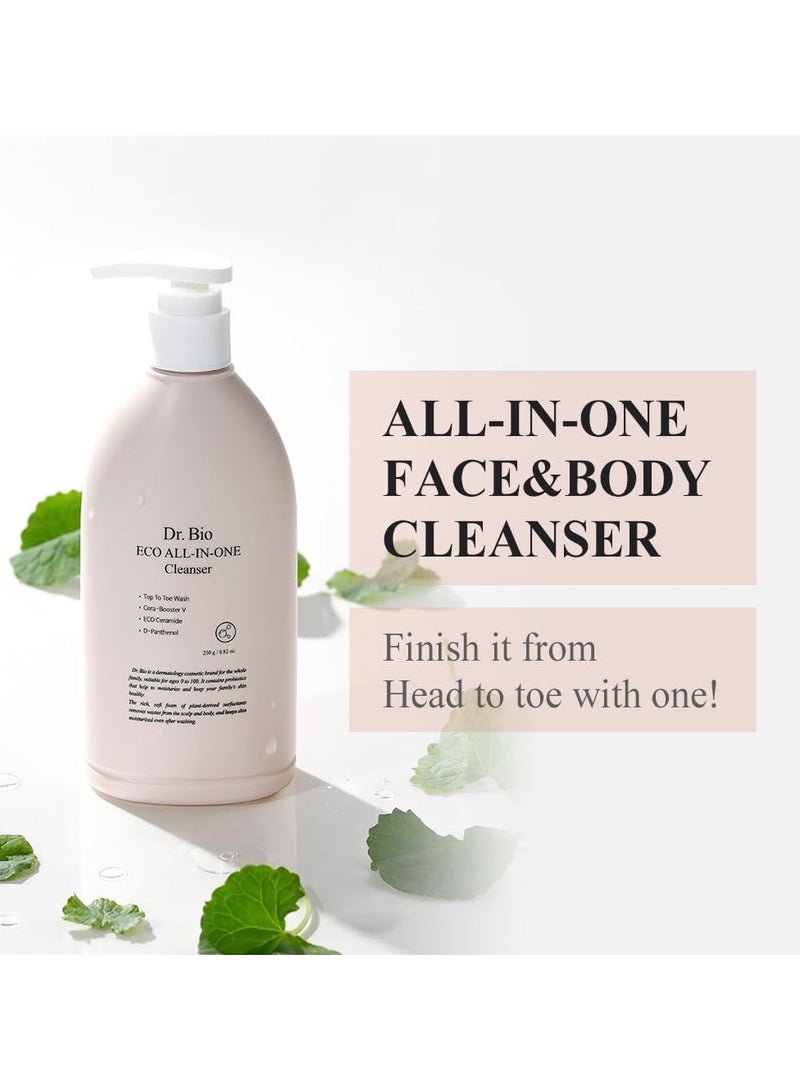 Dr.Bio Eco All-In-One Korean Cleanser 250g – Low pH Face & Body Wash for Sensitive Skin – Vegan & CICA Formula - Image 2