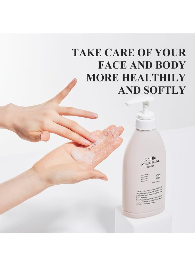 Dr.Bio Eco All-In-One Korean Cleanser 250g – Low pH Face & Body Wash for Sensitive Skin – Vegan & CICA Formula - Image 5