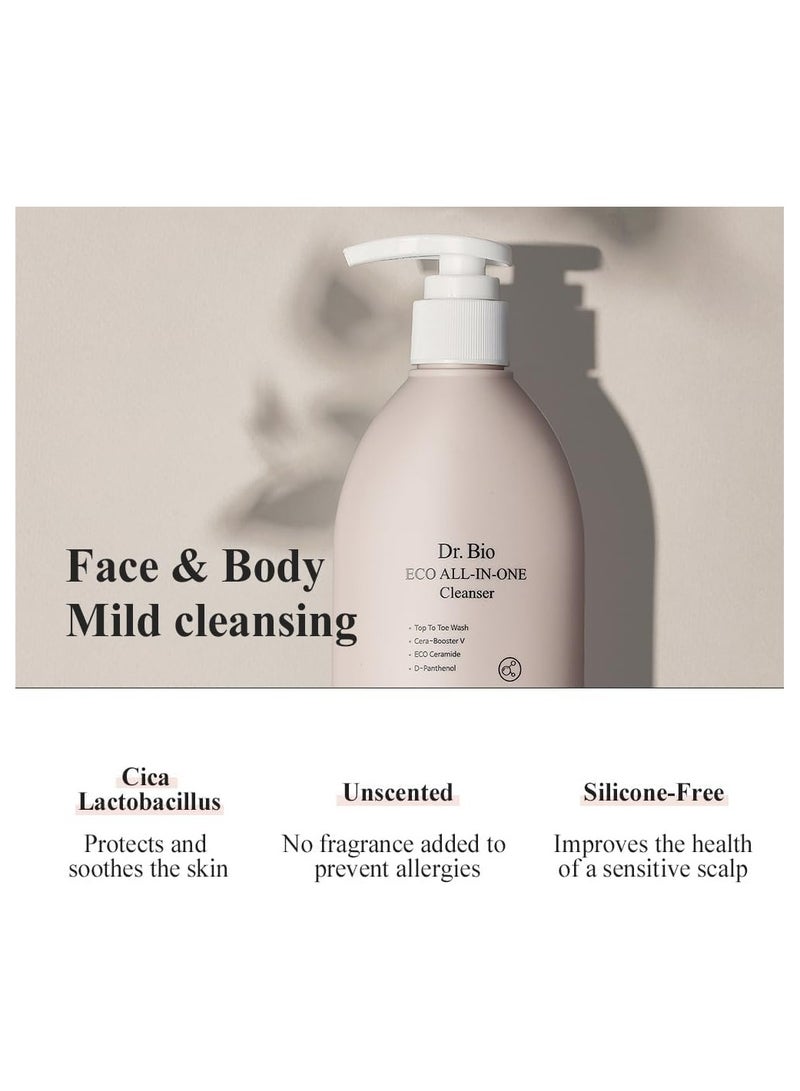 Dr.Bio Eco All-In-One Korean Cleanser 250g – Low pH Face & Body Wash for Sensitive Skin – Vegan & CICA Formula - Image 4