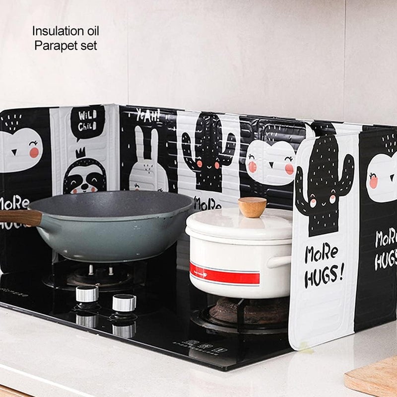 Aluminum Folding Kitchen Oil Baffle Plate for Gas - Effective Screen for Easy Cleanup - Image 2