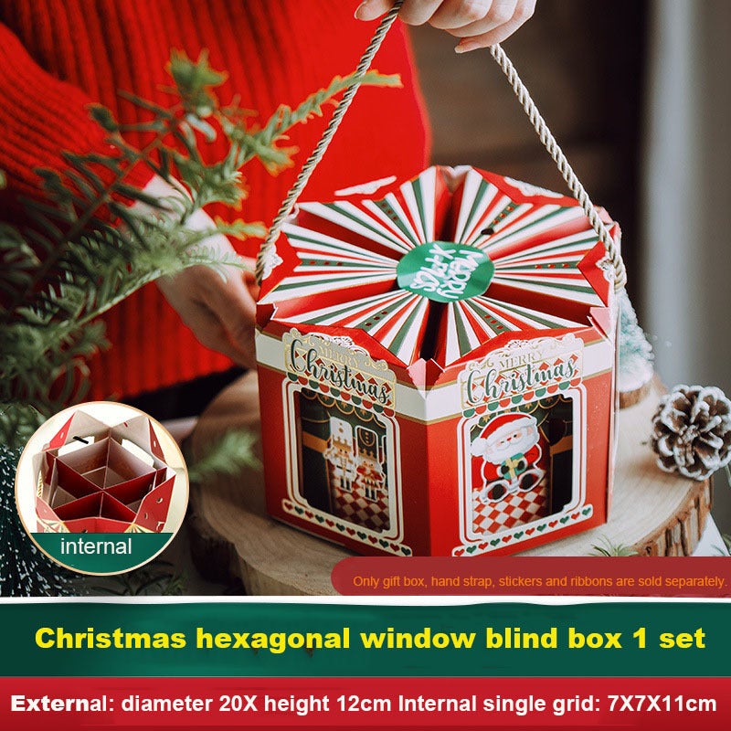 Christmas Gift Boxes 20x12x12 Cm Sturdy Cardboard - Quick Assembly Classic Red Designs for Christmas Holiday Decor - Image 2