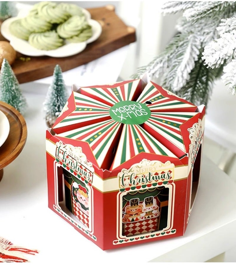 Christmas Gift Boxes 20x12x12 Cm Sturdy Cardboard - Quick Assembly Classic Red Designs for Christmas Holiday Decor - Image 5
