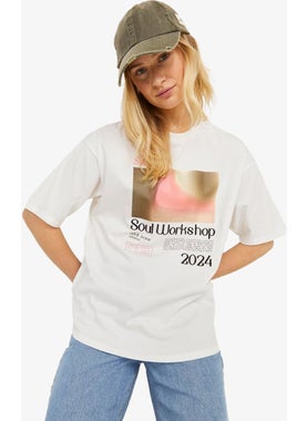 JJXX Jxpaige Women's White T-Shirt 12252311-BLANCDEBLANC  - Image 1