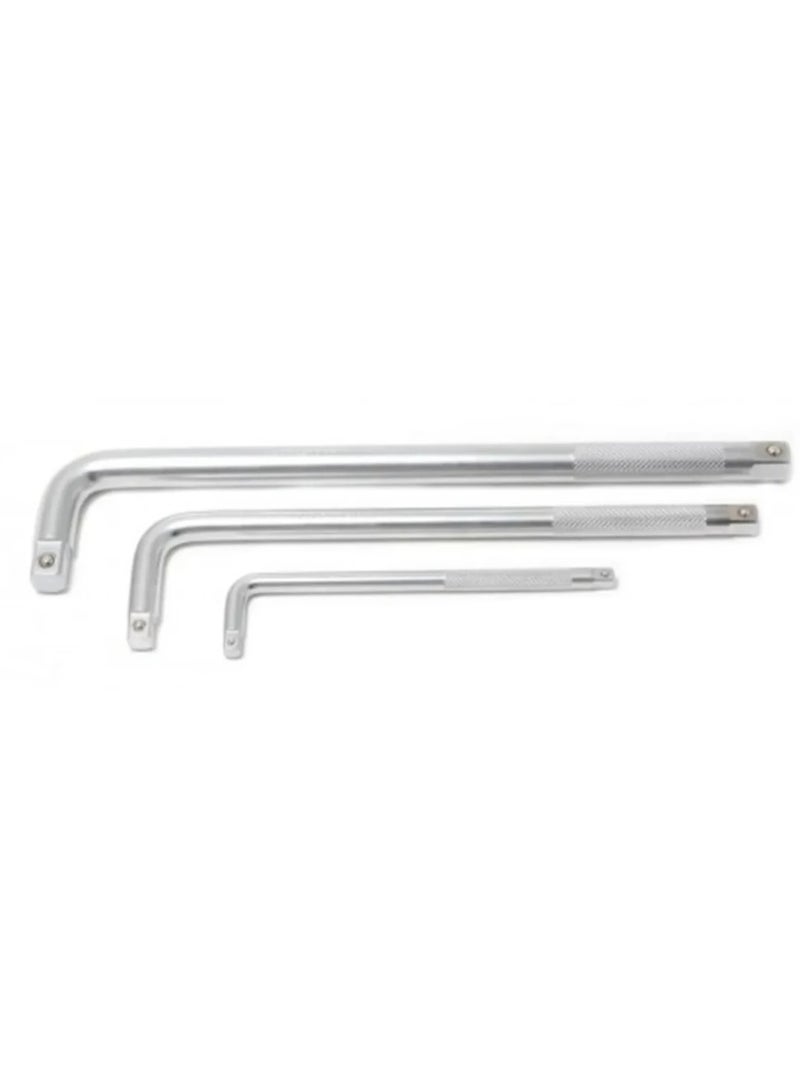 L-Shaped Wrench Handle 200mm 3/8 Inch Drive CrV Steel for Home Improvement and Hand Tool Use