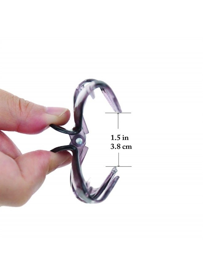 minihope Women Crystal Plastic Hair Claw for Thin to Medium Thick Hair, Beauty Basic Jaw Clip for Girls Accessories (3 colors) - Image 5