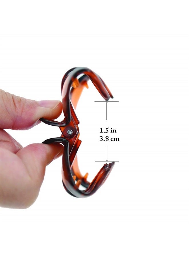 minihope Women Crystal Plastic Hair Claw for Thin to Medium Thick Hair, Beauty Basic Jaw Clip for Girls Accessories (3 colors) - Image 3