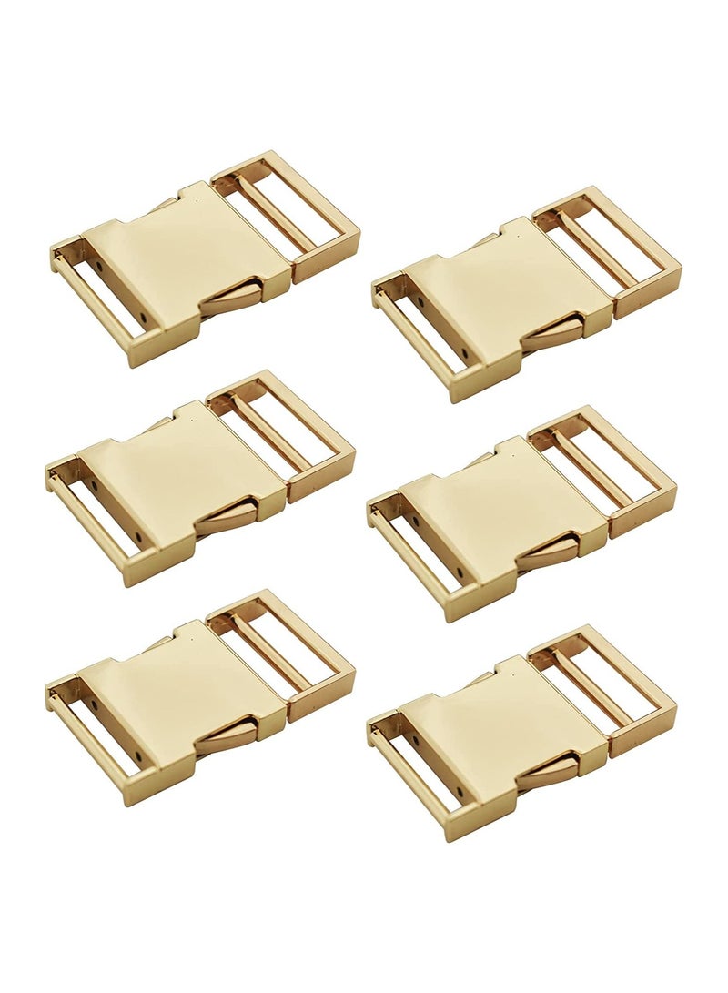 KASTWAVE Adjustment buckle Metal Side Release Buckle, Quick Release Single Adjustable Buckle for Straps Webbing Bracelet Backpack Belt, Light Gold  - Image 1