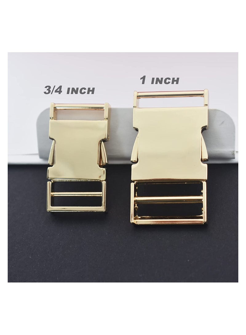 KASTWAVE Adjustment buckle Metal Side Release Buckle, Quick Release Single Adjustable Buckle for Straps Webbing Bracelet Backpack Belt, Light Gold  - Image 5