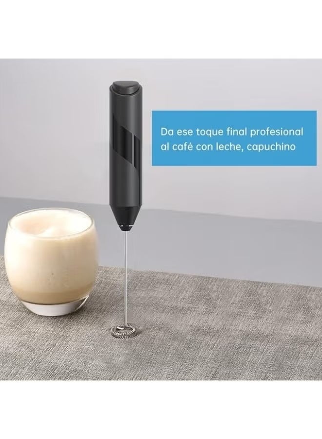 Handheld Milk Frother USB Rechargeable, 3-Speed Electric Foam Maker with 2 Stainless Steel Whisks, Portable Drink Mixer for Cappuccino, Latte, Hot Chocolate, Milkshakes & Egg Mixing – Black - Image 4