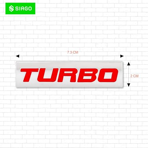 SIAGO SIA278 Premium Turbo Metal Car Sticker - Durable & Stylish Auto Emblem for Vehicles - Customizable Designs - Easy Installation - Weather-Resistant & Long-Lasting - Image 2