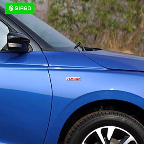 SIAGO SIA278 Premium Turbo Metal Car Sticker - Durable & Stylish Auto Emblem for Vehicles - Customizable Designs - Easy Installation - Weather-Resistant & Long-Lasting - Image 5