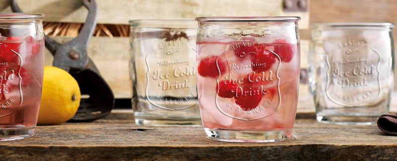 Glaver's Glass Tumblers Premium Drinking Glasses set Of 4 Genuine Artisan-Made Vintage Italian Style-Elegant 13 Oz Clear Tumbler Glassware Set For Cold, Refreshing Drinks, Beverages, Cocktails - Image 5