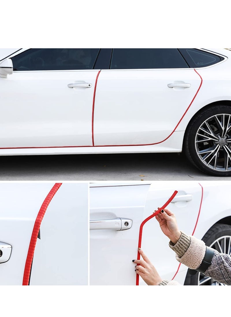 PAMEER - Car Door Edge rubber Guards Seal Protectors U Shape Edge Trim Used to Protect from Dust Sound and Collision Size 5m Red Color - Image 1