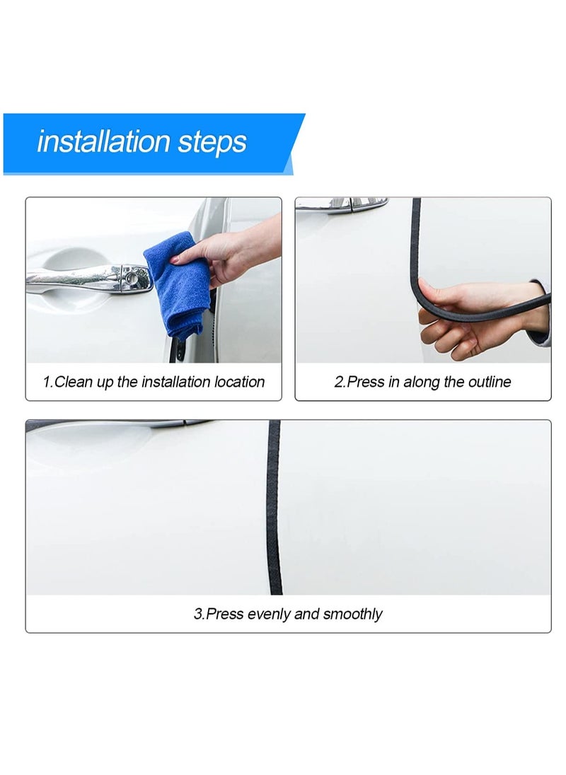 PAMEER - Car Door Edge rubber Guards Seal Protectors U Shape Edge Trim Used to Protect from Dust Sound and Collision Size 5m Red Color - Image 1