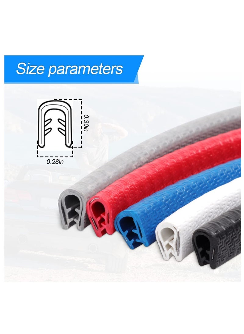 PAMEER - Car Door Edge rubber Guards Seal Protectors U Shape Edge Trim Used to Protect from Dust Sound and Collision Size 5m Red Color - Image 1